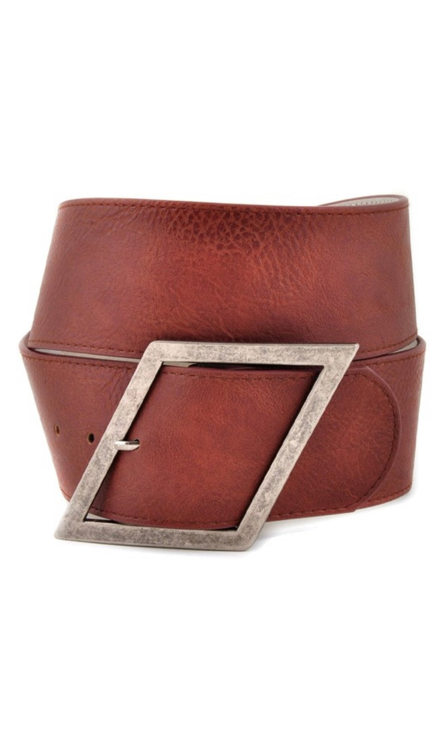 Black 2.25 Inch Wide Belt With Silver Buckle