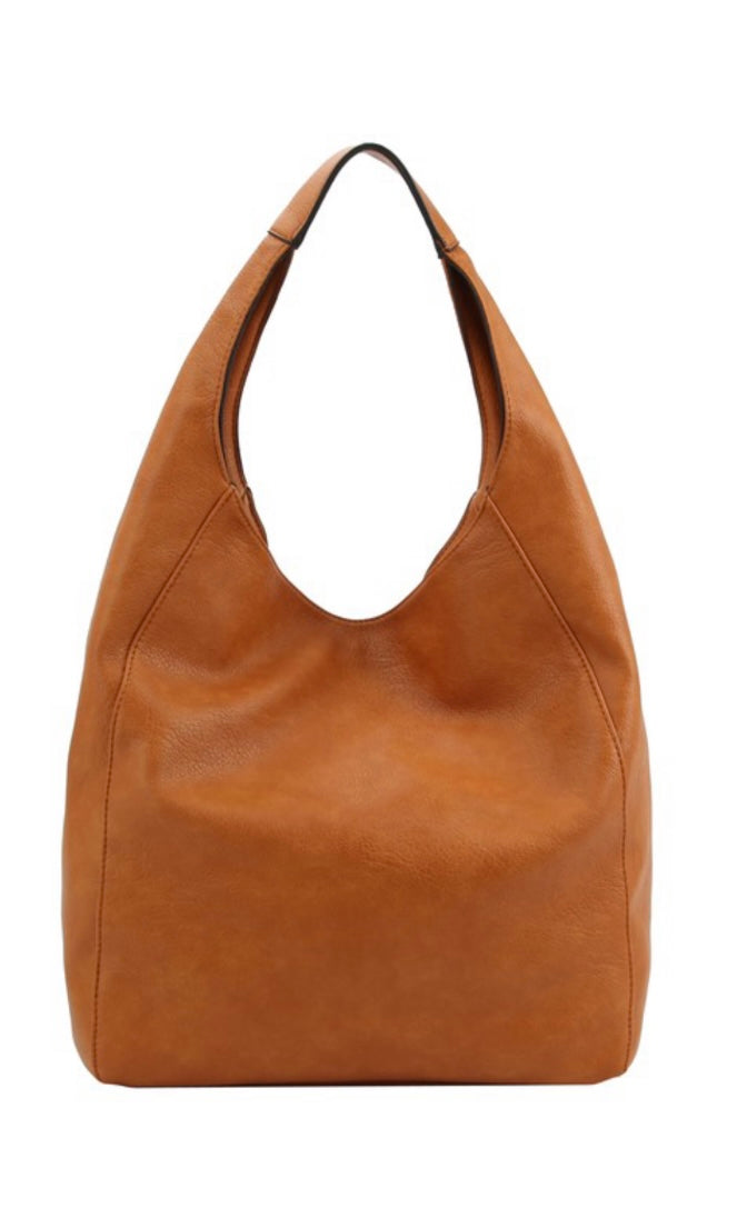 The Rita Leather Hobo in tan