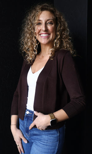 Mable Brown Open Bolero Knit Cardigan