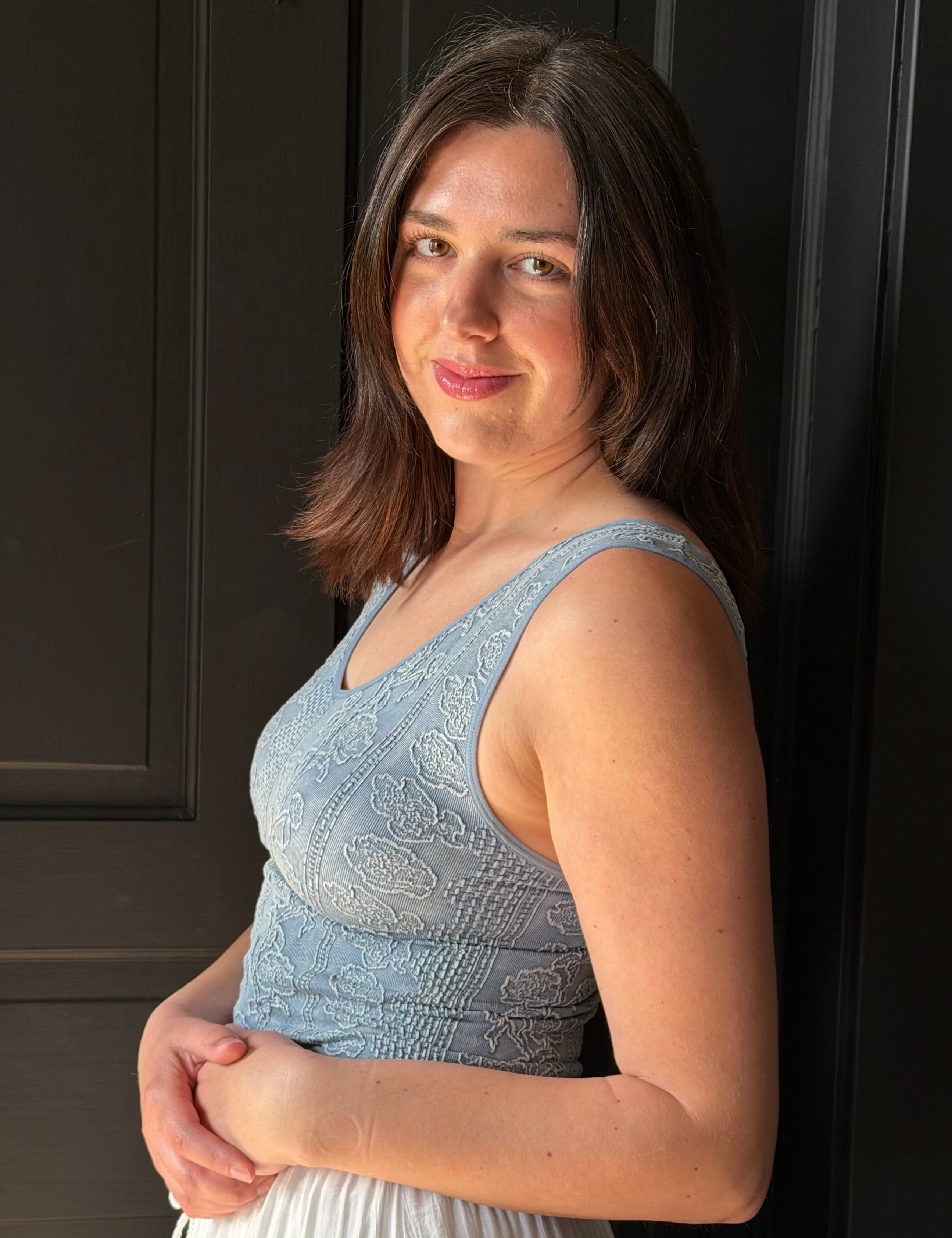 Giovanna Seamless Sculpt V-Neck Tank