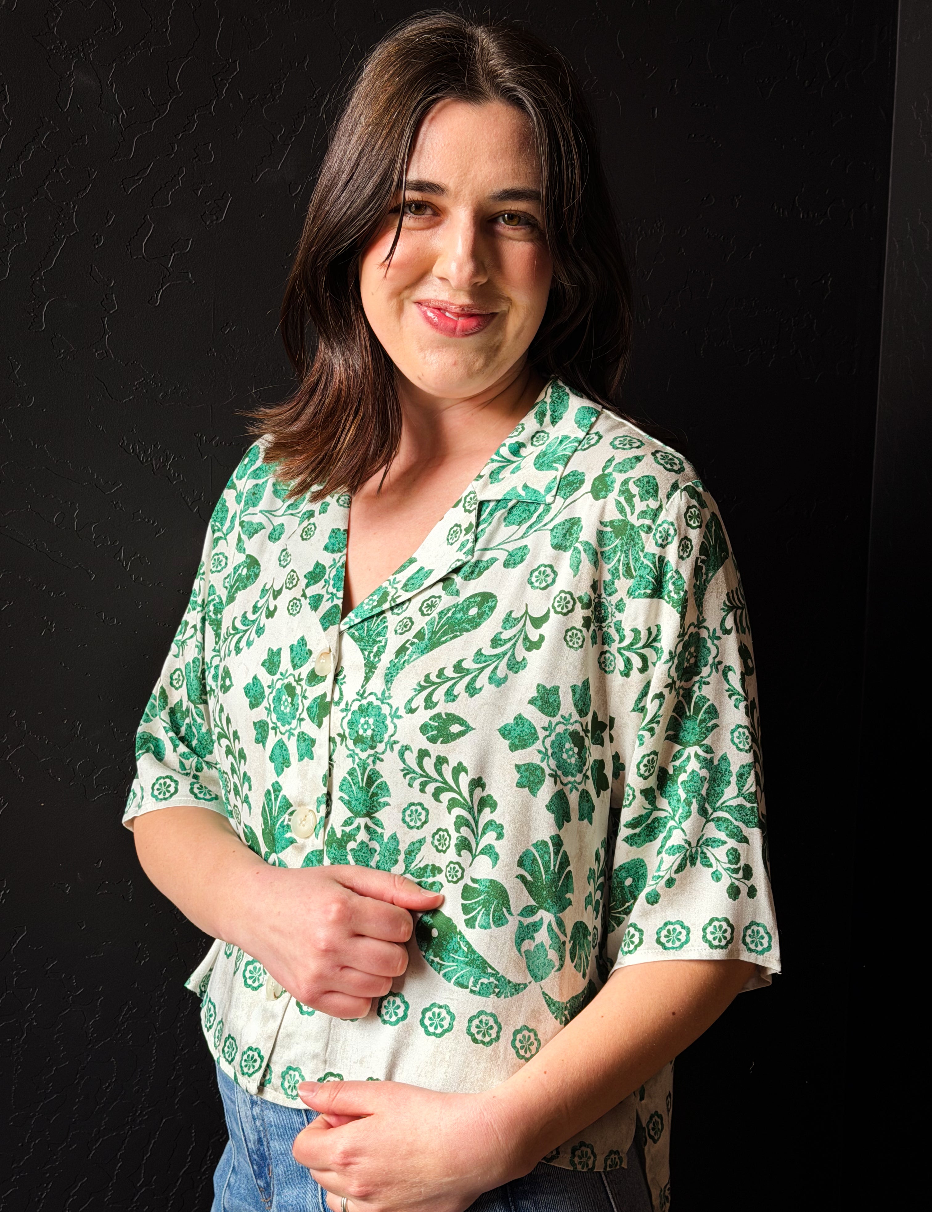 Chase Tribal Printed Short Sleeve Top