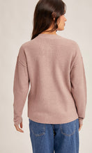 Maddy Mauve Waffle Sweater Knit Top