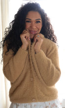 Missy Faux Fur Open Cardigan Soft Knit Sweater