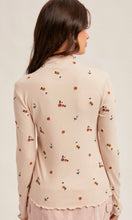 Amelia Ecru Mock Neck Long Sleeve Top