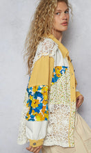 Kelsey Honey Patchwork Button Front Top