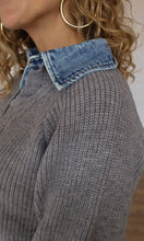 Misha Denim Contrast Sweater