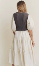 Jane Mixed Media Tiered Midi Dress