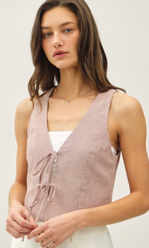 Gola Pinstriped Cotton Vest Top