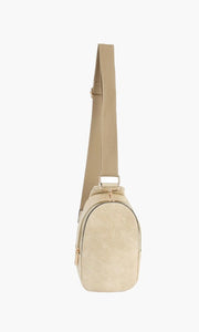 Ezrah Beige Women Sling Backpack Travel Sports Daypack