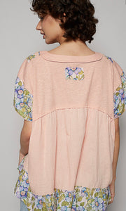 Kurt Pink Floral Oversized Top