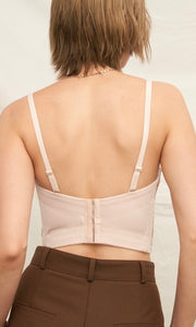 Kylah Beige Beaded Sequin Buster Brassiere