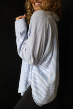Olindo Indigo Stripe Button Down Shirt