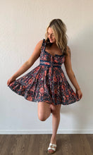 Orwin Lace Trim Printed Tank Dress