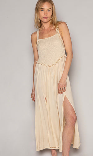 Katherine Comfortable Sleeveless High Slit Maxi Dress