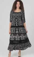 Juniper Smocked Bodice Lace Trim Half Sleeve Maxi Dress