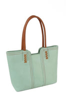 Ember Mint Stitch Detail Matching Tote and Purse Set