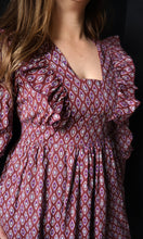 Osvaldo Notched Ruffled Cotton Mini Dress