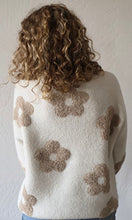 Marsha Floral Jacquard Half Zip Up Neck Sweater