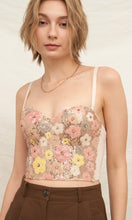 Kylah Beige Beaded Sequin Buster Brassiere