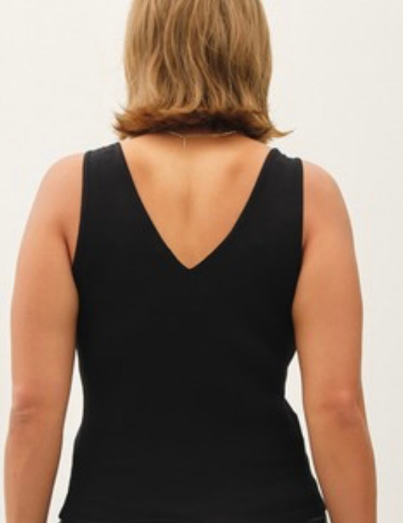 Brooke Plus Size Basic V Neck Tank Top