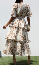 Lana Printed Tired Woven Midi Dress