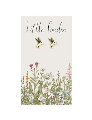 Little Garden Gold Bird Post Earrings