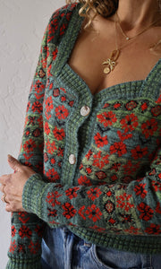 Milani Sweetheart Neckline Sweater Cardigan