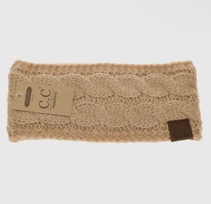 Solid Cable Knit Cc Women's Fashion Headband