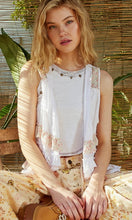 Forde Ruffle Detail Sleeveless Open Cardigan