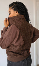 Harrison Quilted Contrast Half Zip Up Pullover