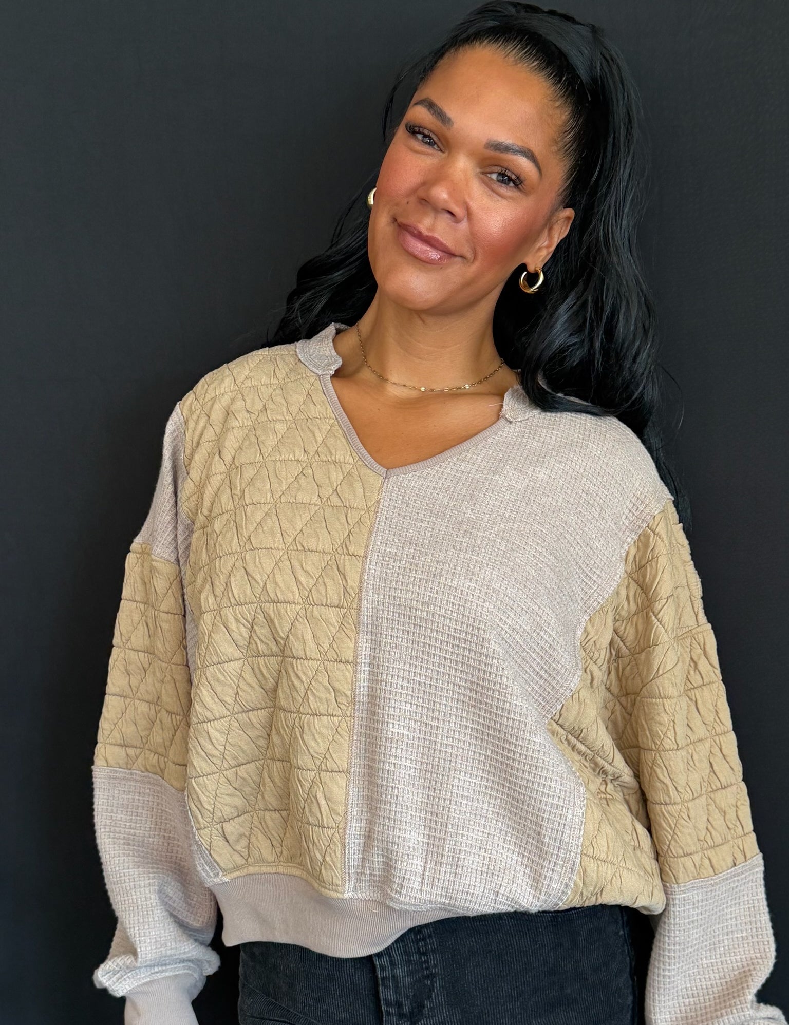 Rosa Quilting & Waffle Fabric Mixed Top