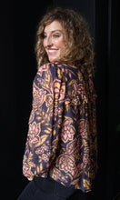 Holly Floral Print Ruffled Detail Button Front Blouse