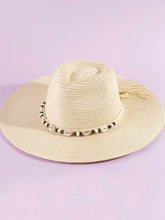 Emerson Beaded Cowrie Shell Straw Cowboy Hat