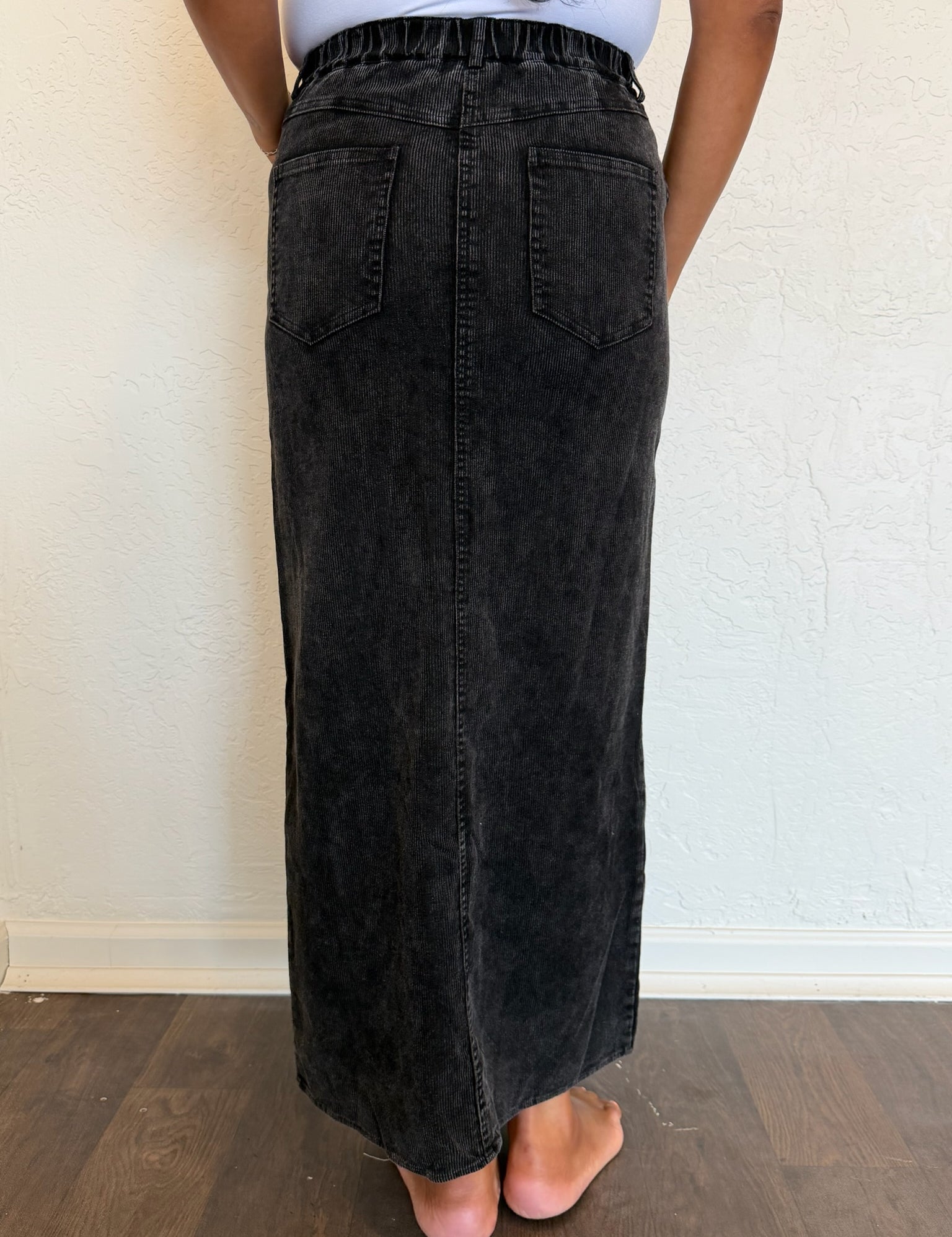 Kingston Snow Wash Corduroy Maxi Skirt