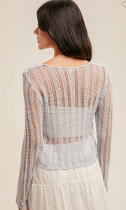 Gep Asymmetrical Open Knit Sweater