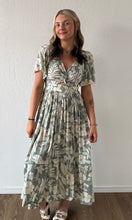 Oldia V Neck Twist Front Midi Dress with Slit