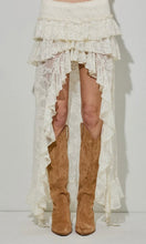 Ella Cream Lace Tiered Maxi Skirt