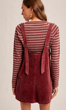 Naomi Washed Raspberry Snow Wash Corduroy Pinafore Dress