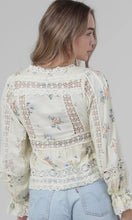 Rome Lace Trim Tie Front Blouse