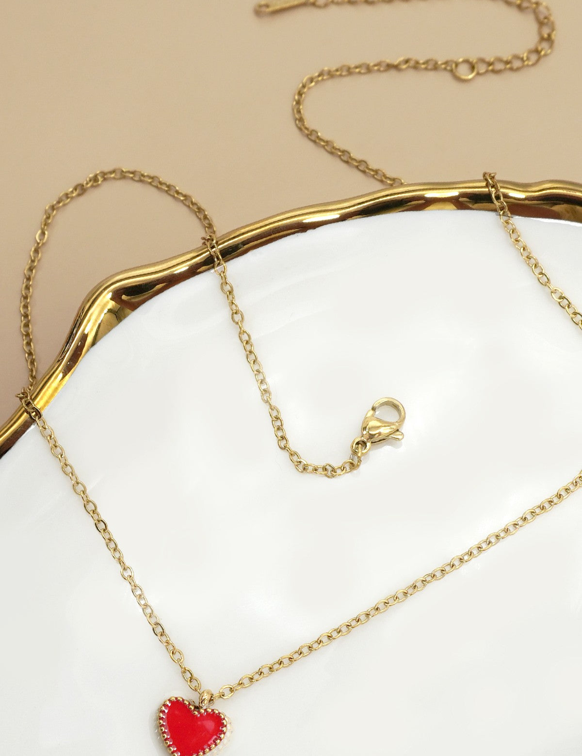 Josie 18k Stainless Steel Tarnish Free Heart Necklace
