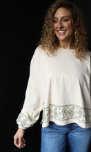 Pierce Embroidered Long Sleeve Top