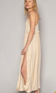 Katherine Comfortable Sleeveless High Slit Maxi Dress