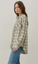 Louis Green Shade Plaid Boxy Shirt