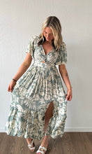 Oldia V Neck Twist Front Midi Dress with Slit