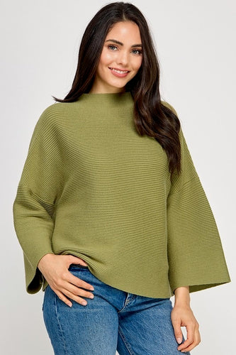 Milo Light Sage Loose Fit Long Sleeve Top