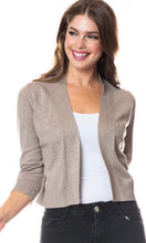 Mable Camel Open Bolero Knit Cardigan