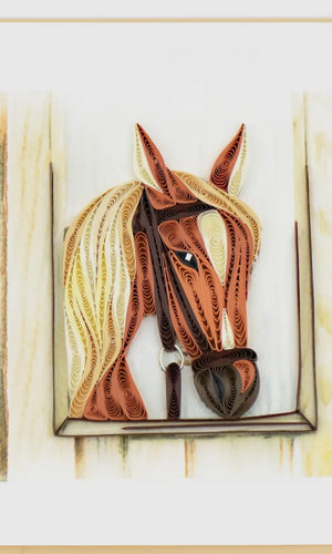 Quilled Horse in Stable