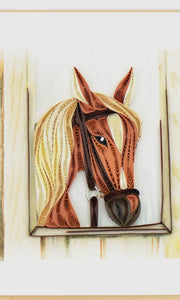 Quilled Horse in Stable