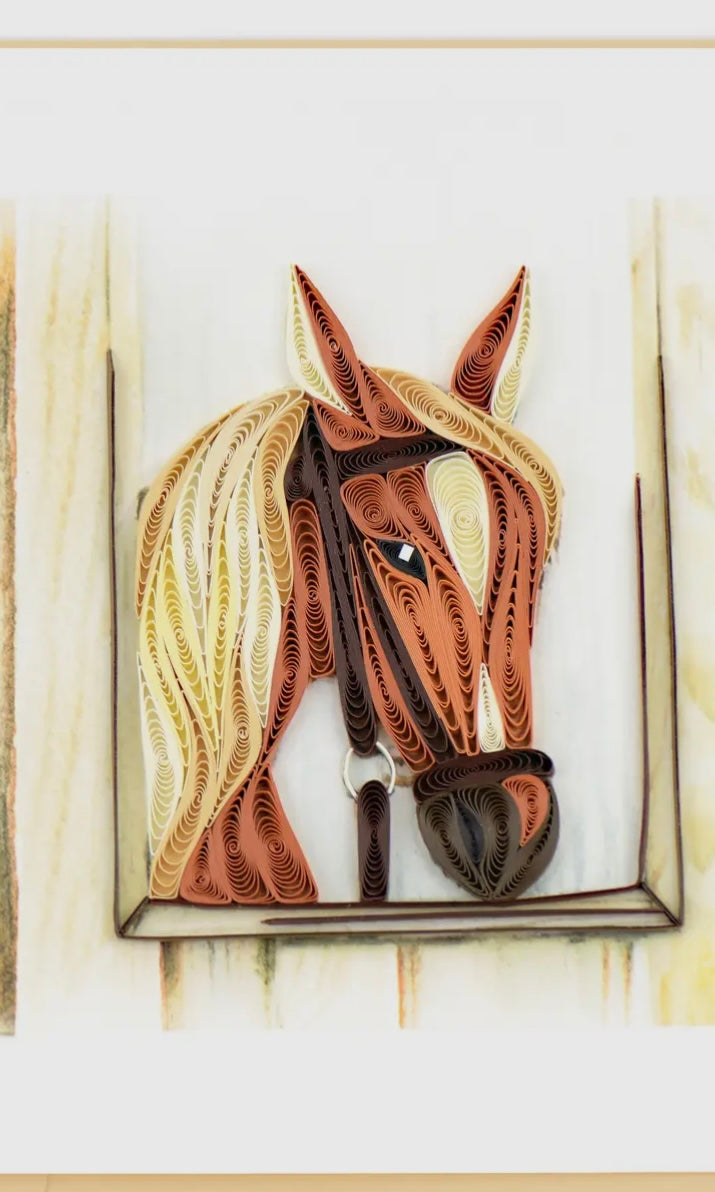 Quilled Horse in Stable