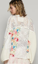 Feodor Oversized Floral Pattern Double Gauze Cardigan